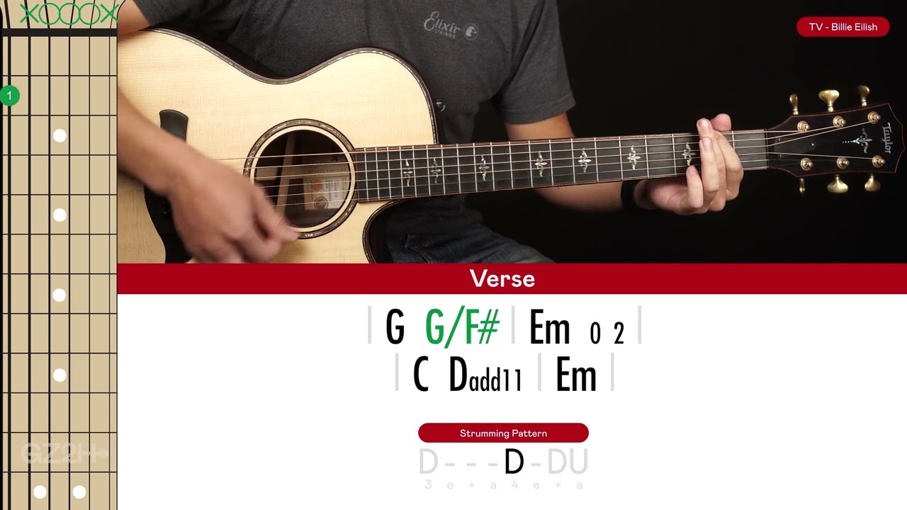 TV Guitar Cover Billie Eilish 🎸|Tabs + Chords|