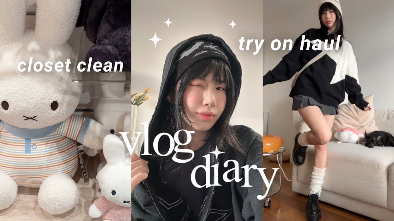 productive vlog 🫧 pinterest inspired fashion haul (PR unboxing), closet clean out & declutter 🧷