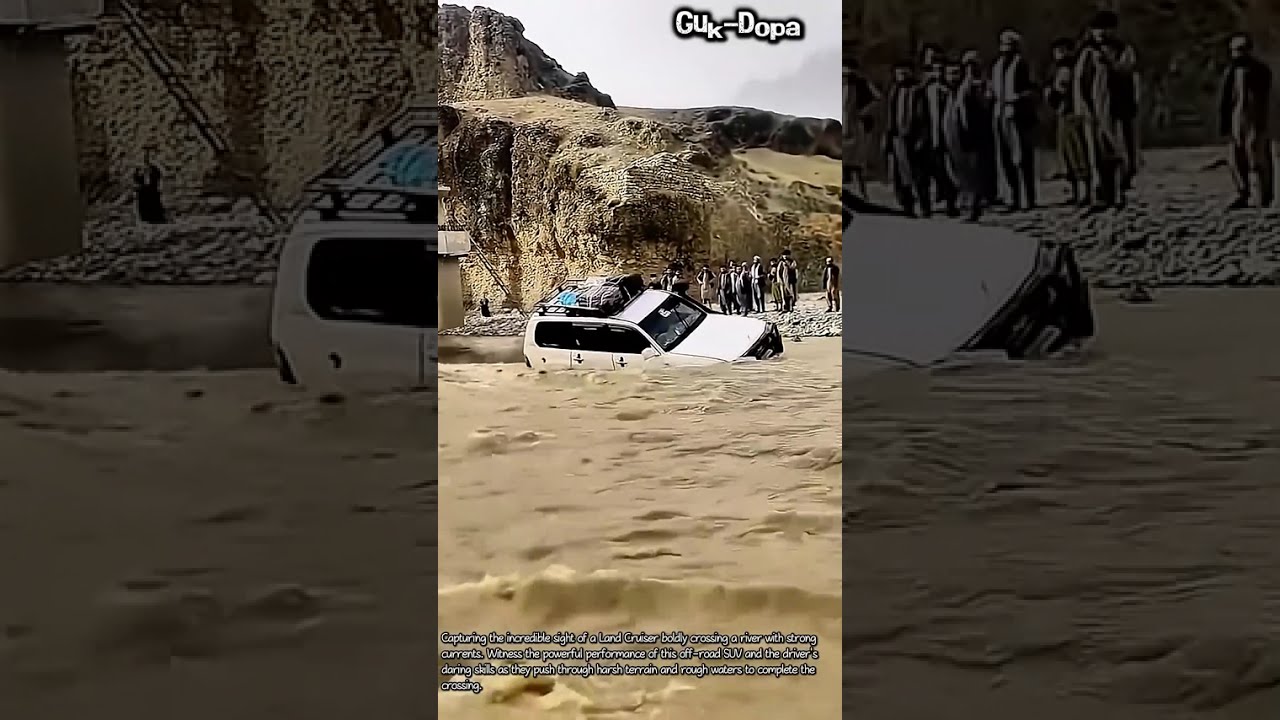 Monster SUV Battles Rough River Current #worker #process #offroad4x4 #monster #travel