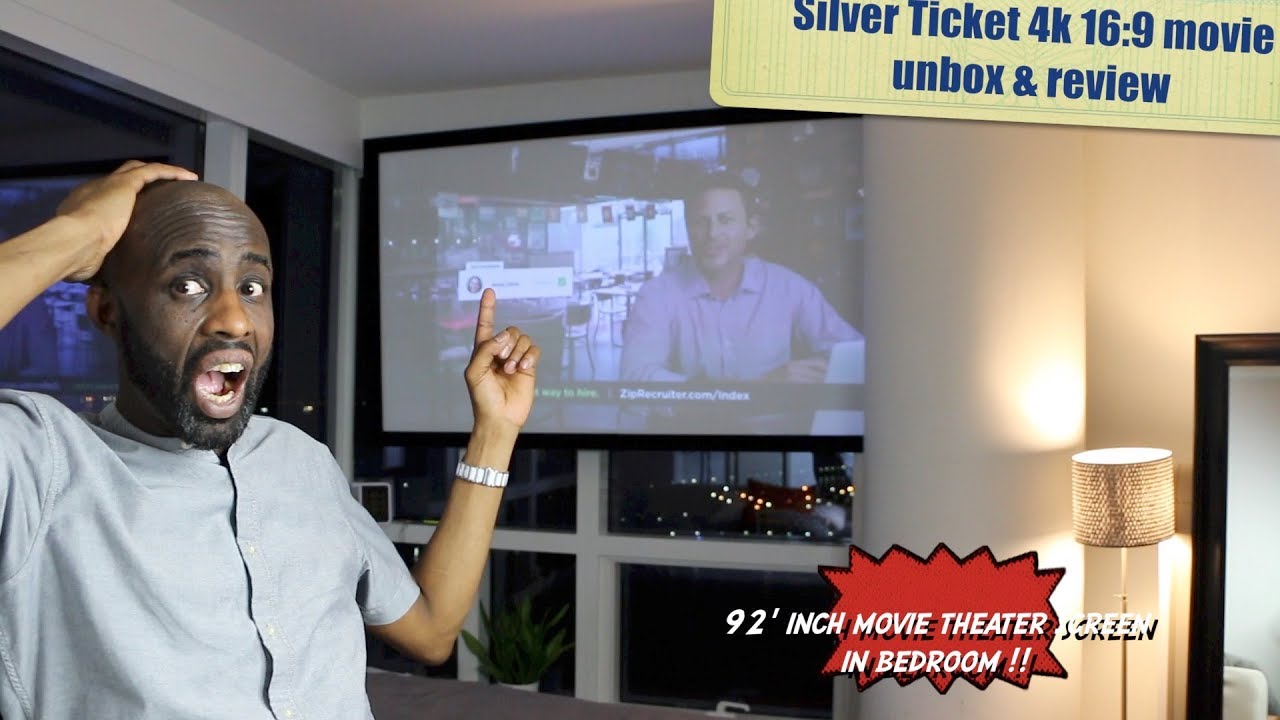 Silver ticket 4k cinema screen 92' inch for bedroom movie theater -HERVEs WORLD - Episode 177