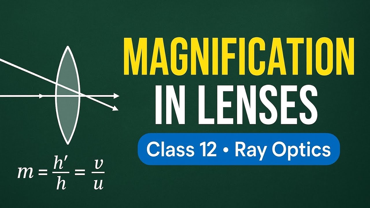 Class 12 Ray Optics: Magnification in Lenses | Complete Concept + Numericals | Board + JEE/NEET