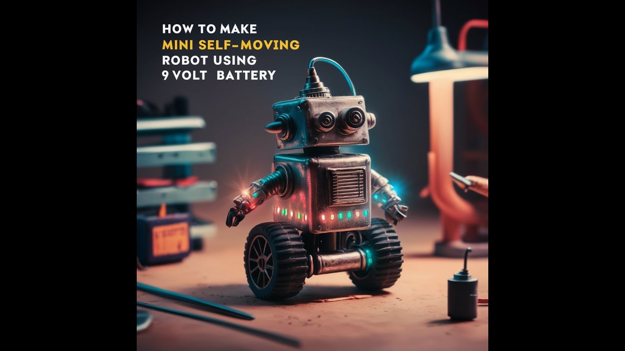 DIY How to Make Mini Self Moving Robot Using Battery 9Volt.