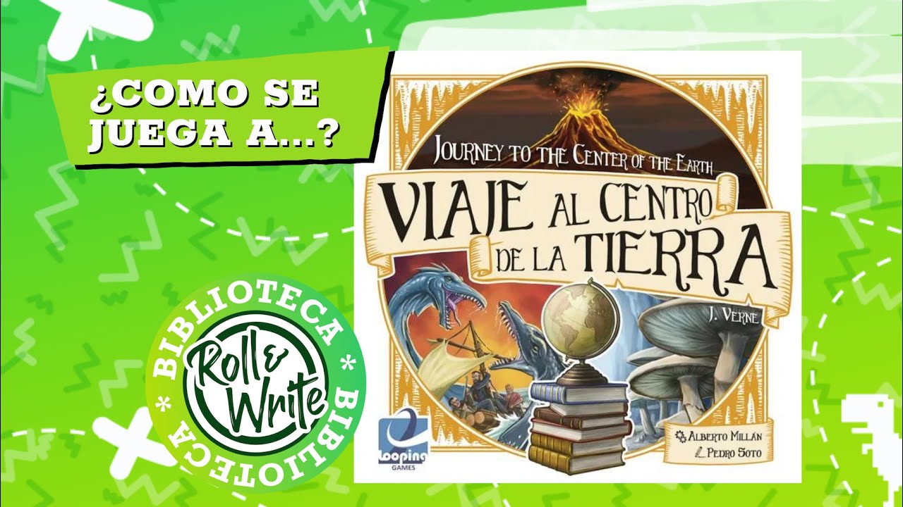 Como se Juega a Viaje al Centro de la Tierra en castellano (Juego de Mesa  Roll & Write - Flip)