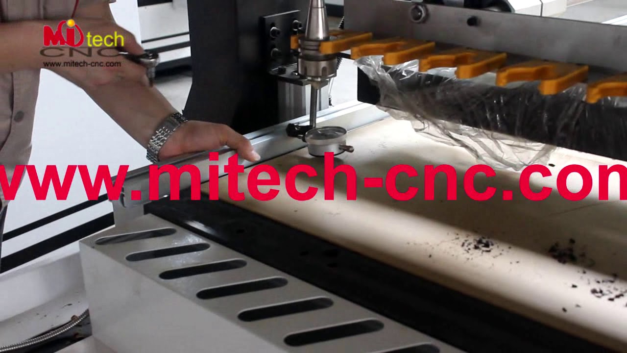 Position-setting Bounding wall precision test and adjust for ATC cnc router
