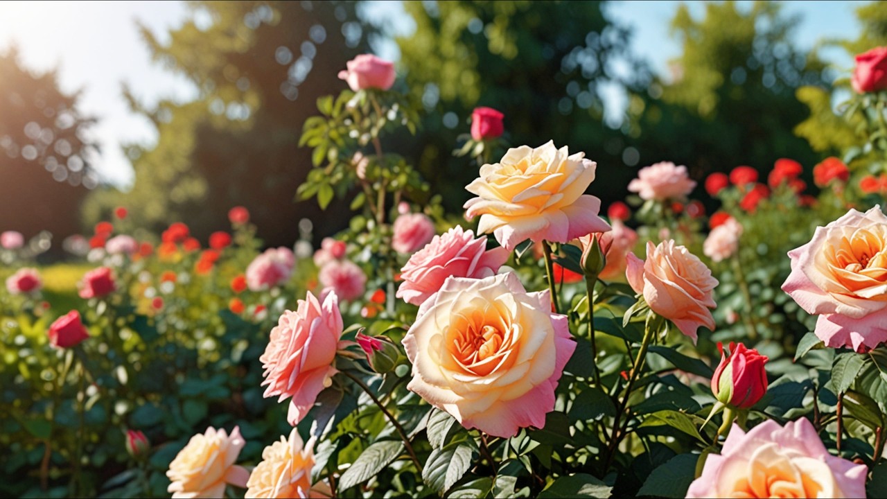 [Original] Relaxing Rose Garden Ambience🌹Cozy & Refreshing Music for You, Family & Friends