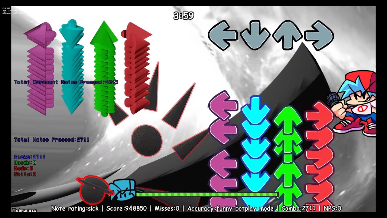 fnf taimuresu chart. birthday special