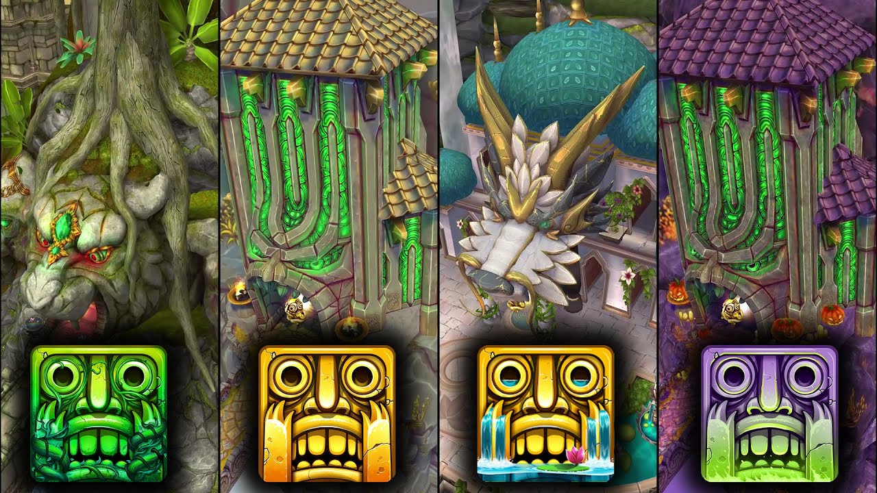 Temple Run 2 Lost Jungle Vs Temple Run 2 Sky Summit Vs TempleRun 2 Enchanted Palace Vs Spooky Summit