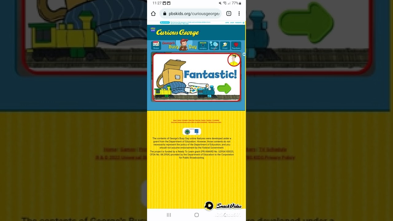 play game curious george