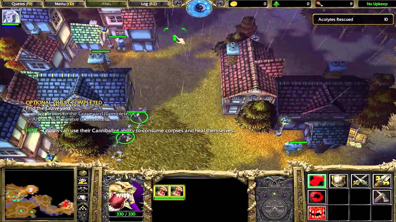 Warcraft 3 Reign of Chaos Undead Campaign Mission 1: Trudging through the Ashes Hard