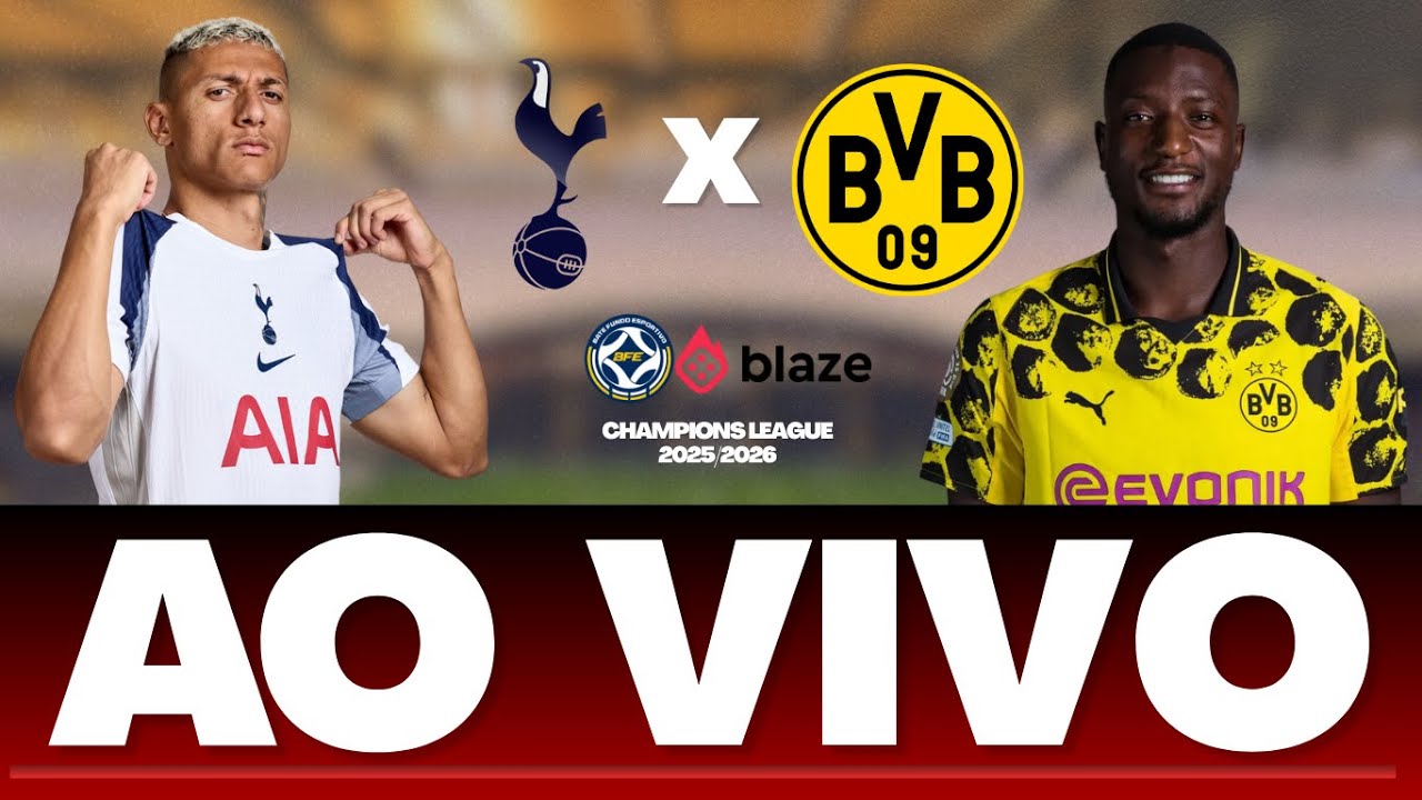 TOTTENHAM X BORUSSIA DORTMUND | AO VIVO | CHAMPIONS LEAGUE | DUELO DE TITÃS 🔥| DIRETO DE LONDRES