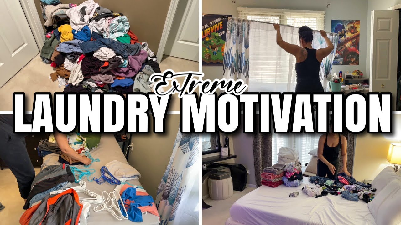 EXTREME LAUNDRY MOTIVATION | WEEKLY LAUNDRY ROUTINE | LARGE FAMILY LAUNDRY  MOTIVATION | MOM LIFE