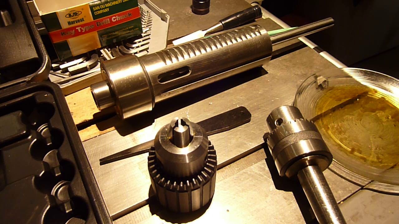 Dayton 20 drill press 3: New drill chuck and ER32 collets