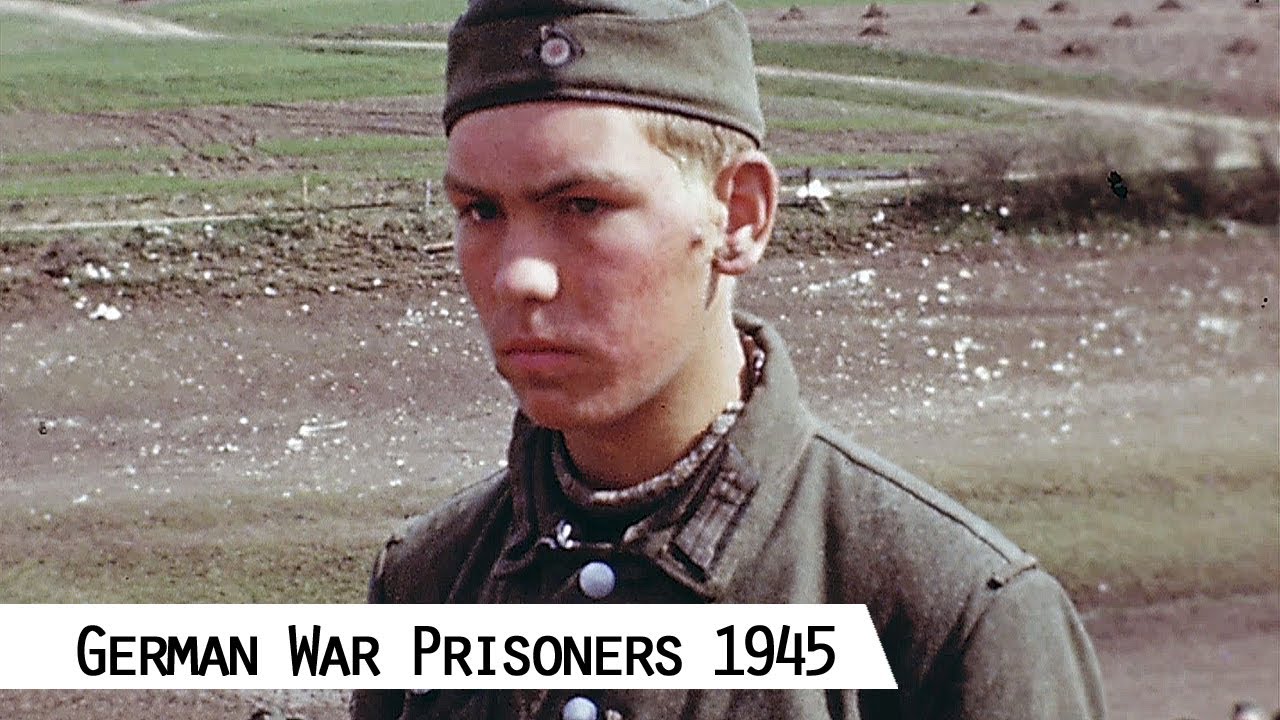 German Prisoners of War in Frankenberg (March 1945, HD film scan)