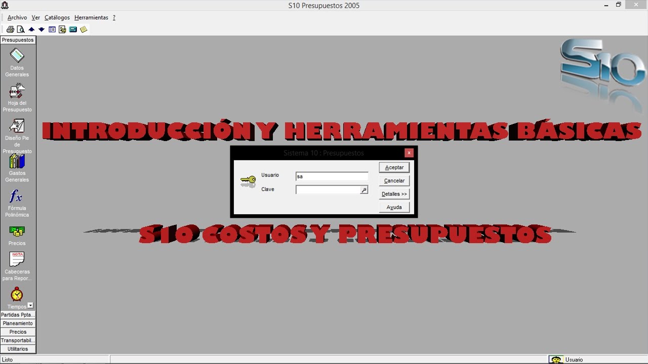 Tutorial N°01: Introducción y Herramientas Básicas - S10 Costos y Presupuestos