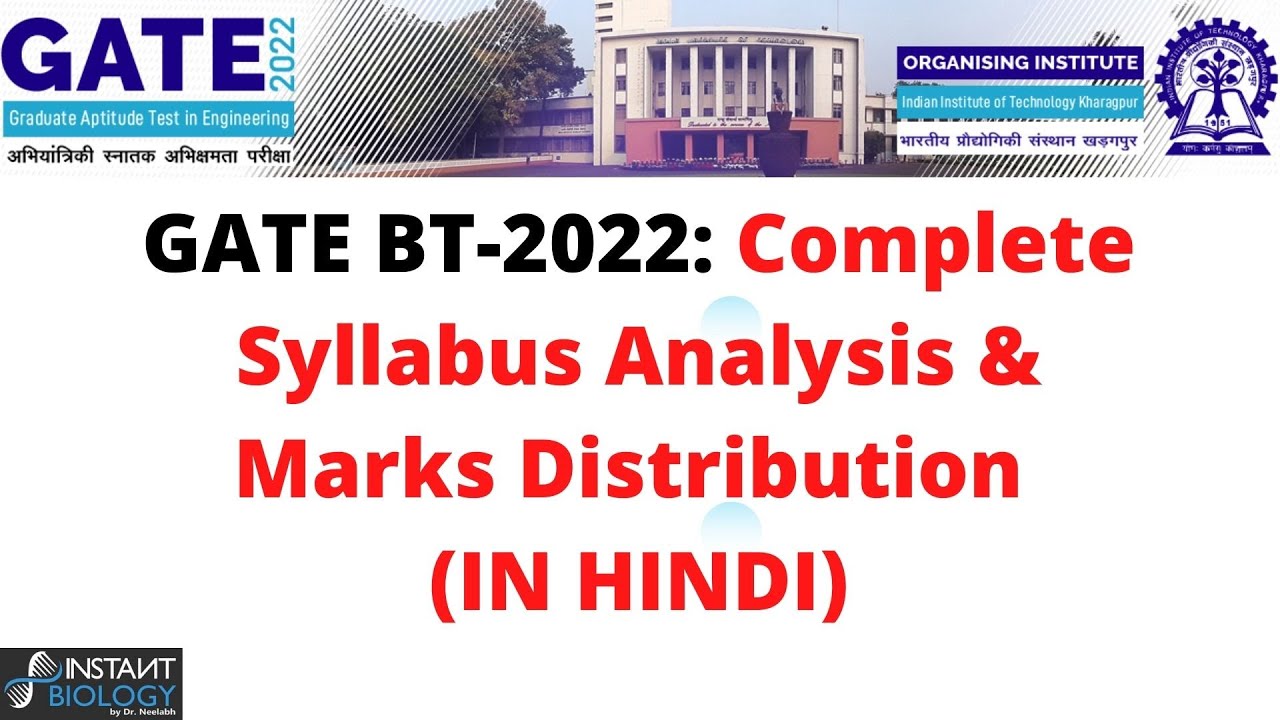 GATE BT-2022: Complete Syllabus analysis