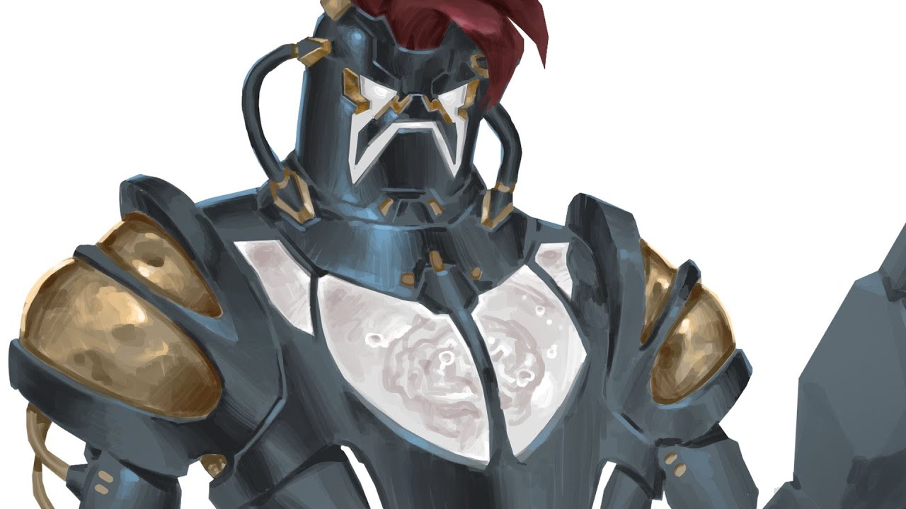 Robot Warrior - Character Design in Krita