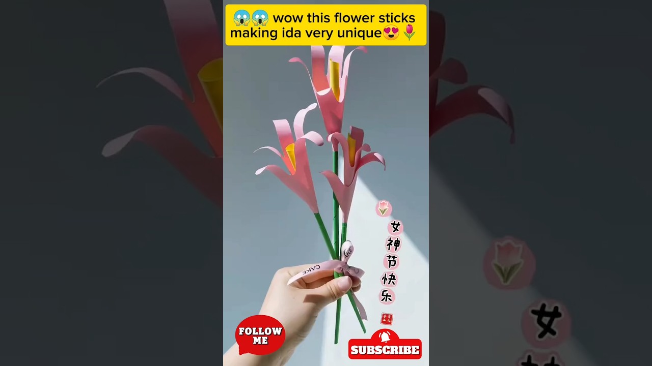 wow this flower sticks making ida is so easy 😍💐