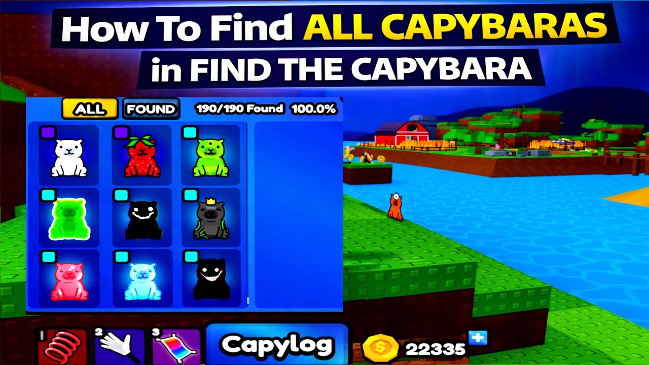 How To Find ALL CAPYBARAS in FIND THE CAPYBARA [ROBLOX] [Update] [walkthrough] [190]