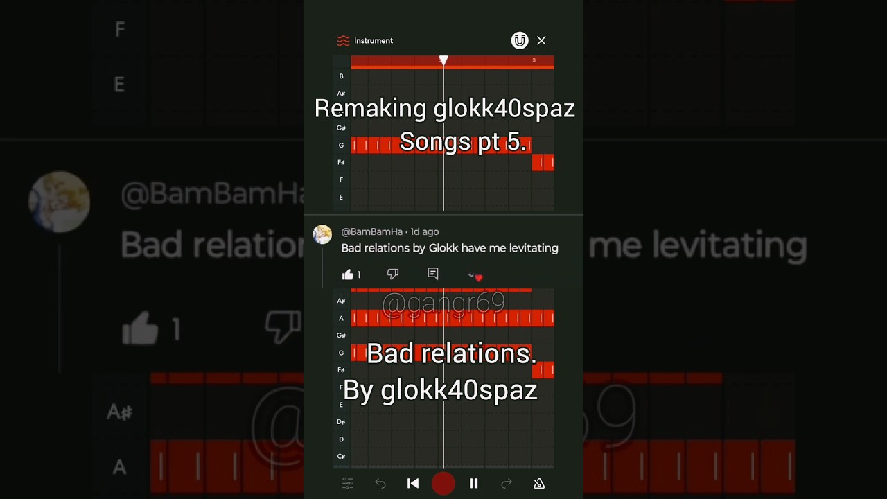 if bad relations by glokk40spaz was made on bandlab mobile 📲 #bandlab #glokk40spaz #producer