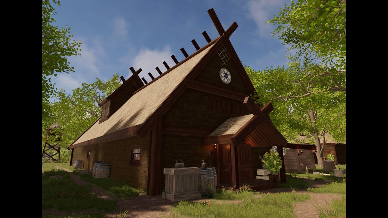 One of my builds, Viking village, House Flipper 2 frozen district