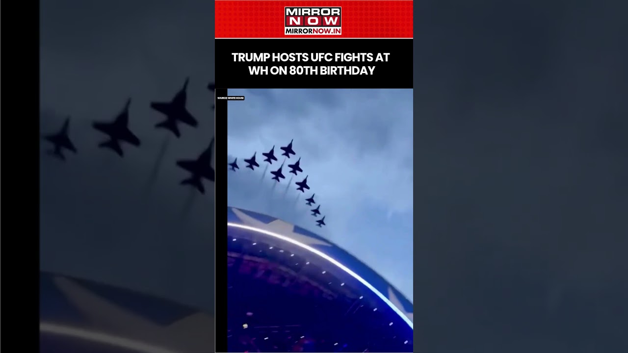 Trump Hosts UFC Freedom 250 Fight At White House South Lawn On 80th Birthday #shorts
