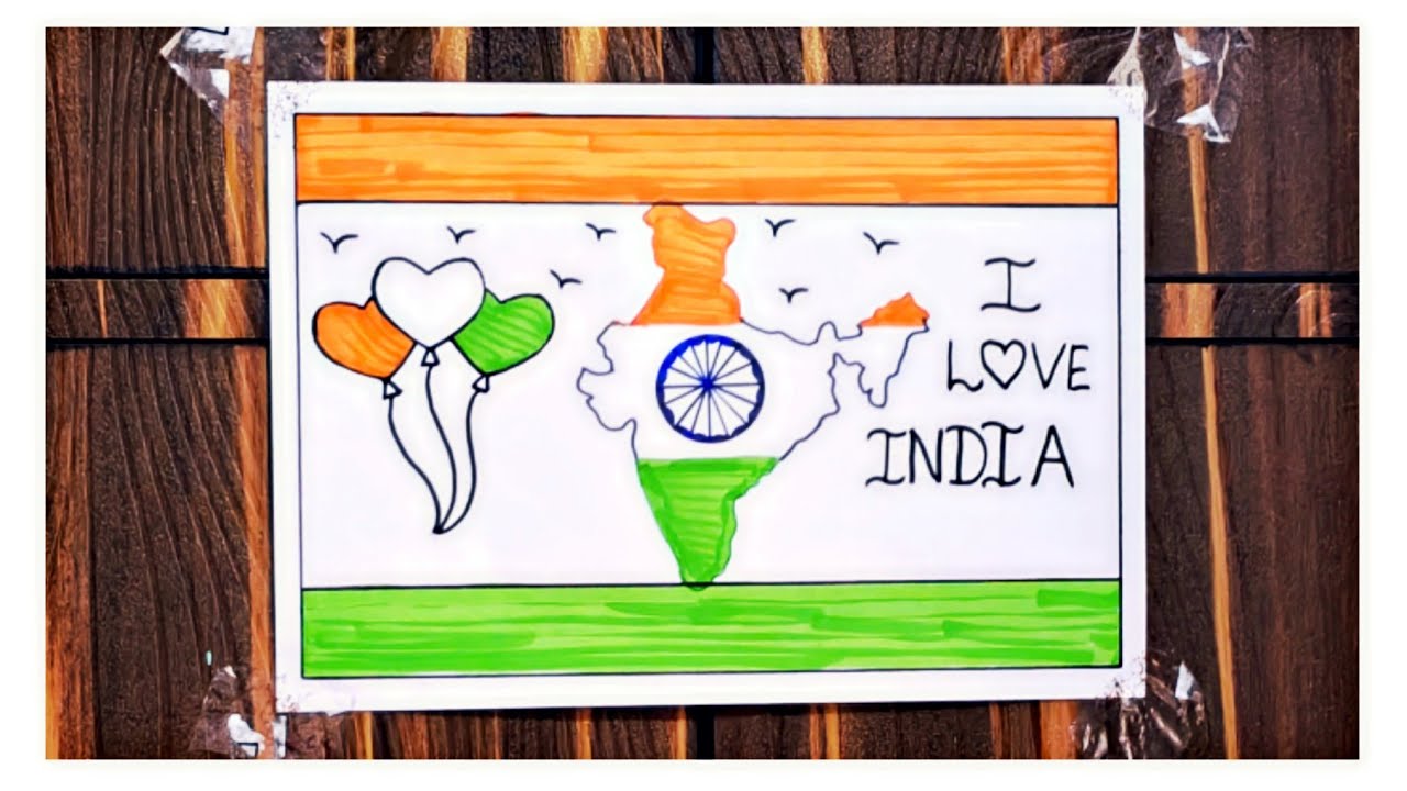 Republic day drawing easy/ republic day poster drawing /republic day drawing step by step 26 January