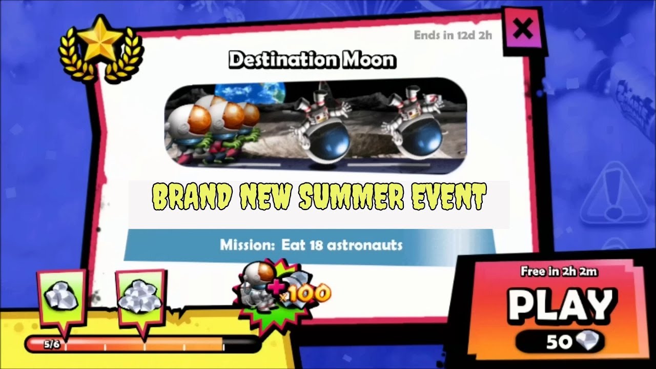 Zombie Tsunami Brand New Summer Event: Destination Moon - Eat 18 Astronauts