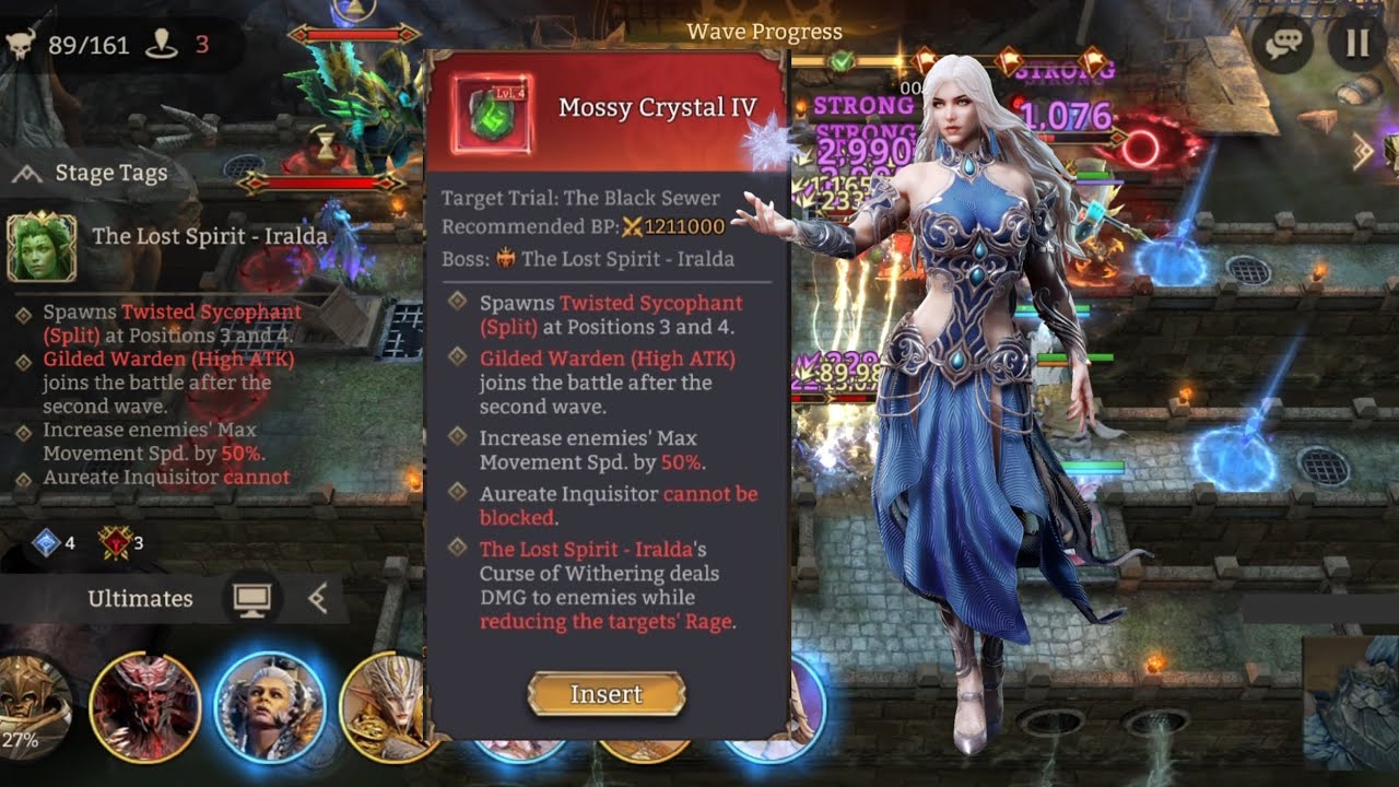Lvl 4 Red Mossy crystal / Iralda / Malrik's Halls of Illusion #watcherofrealms