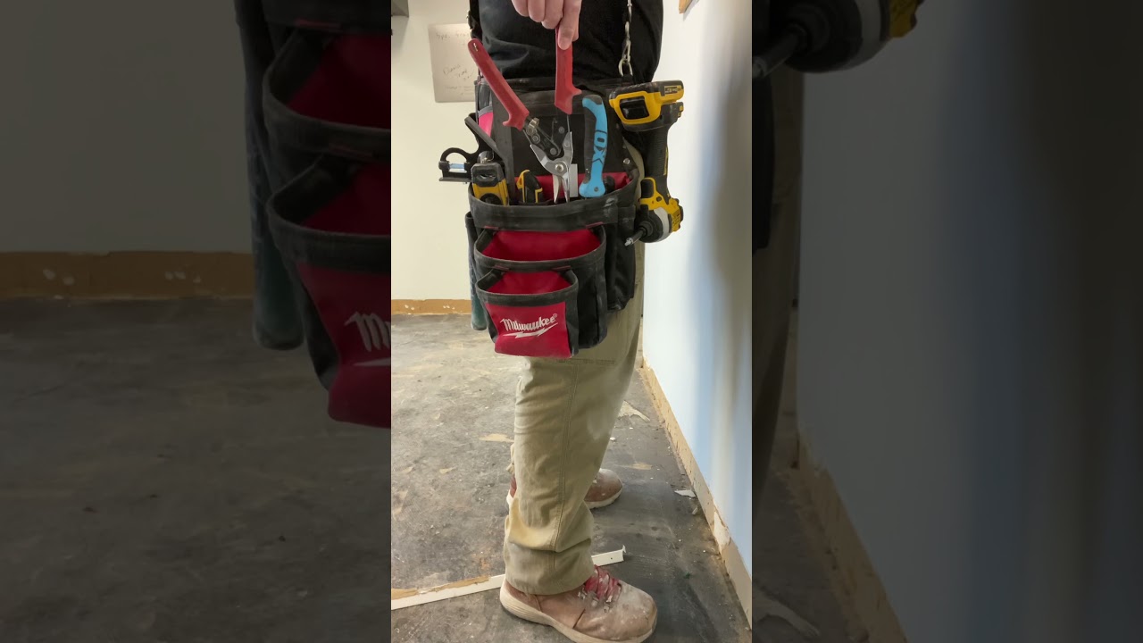 Milwaukee Contractor Tool Belt (How I have it loaded most days)