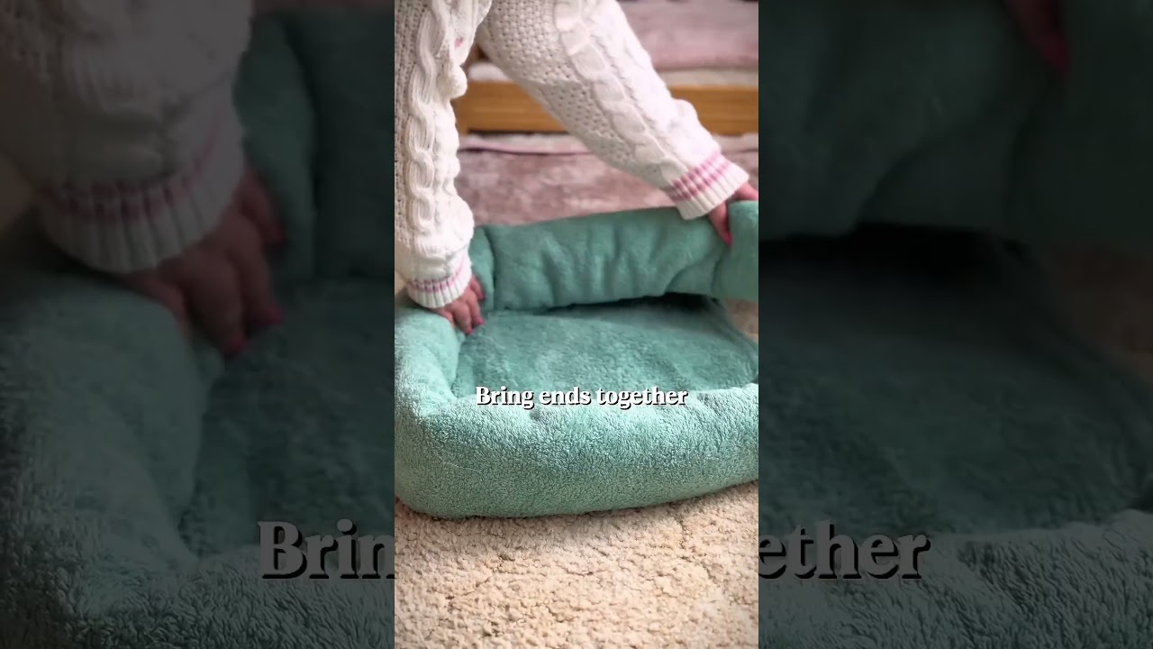 How to make a pet bed with a Yes That Blanket #diy #cats #pets #trendingshorts #yesthatblanket
