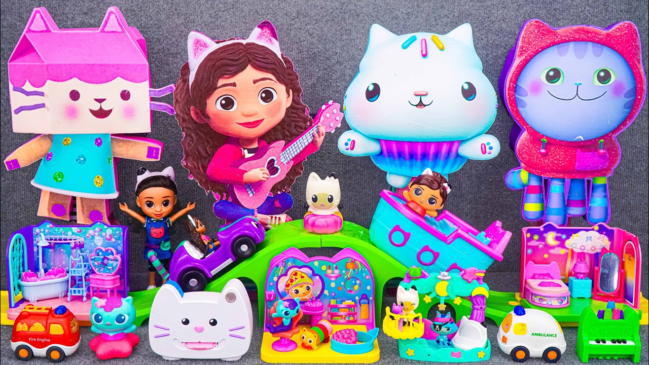GABBY’S DOLLHOUSE Collection Unboxing ASMR | Mystery Gabby & Cakey Cat & Baby Box & DJ Catnip Boxes