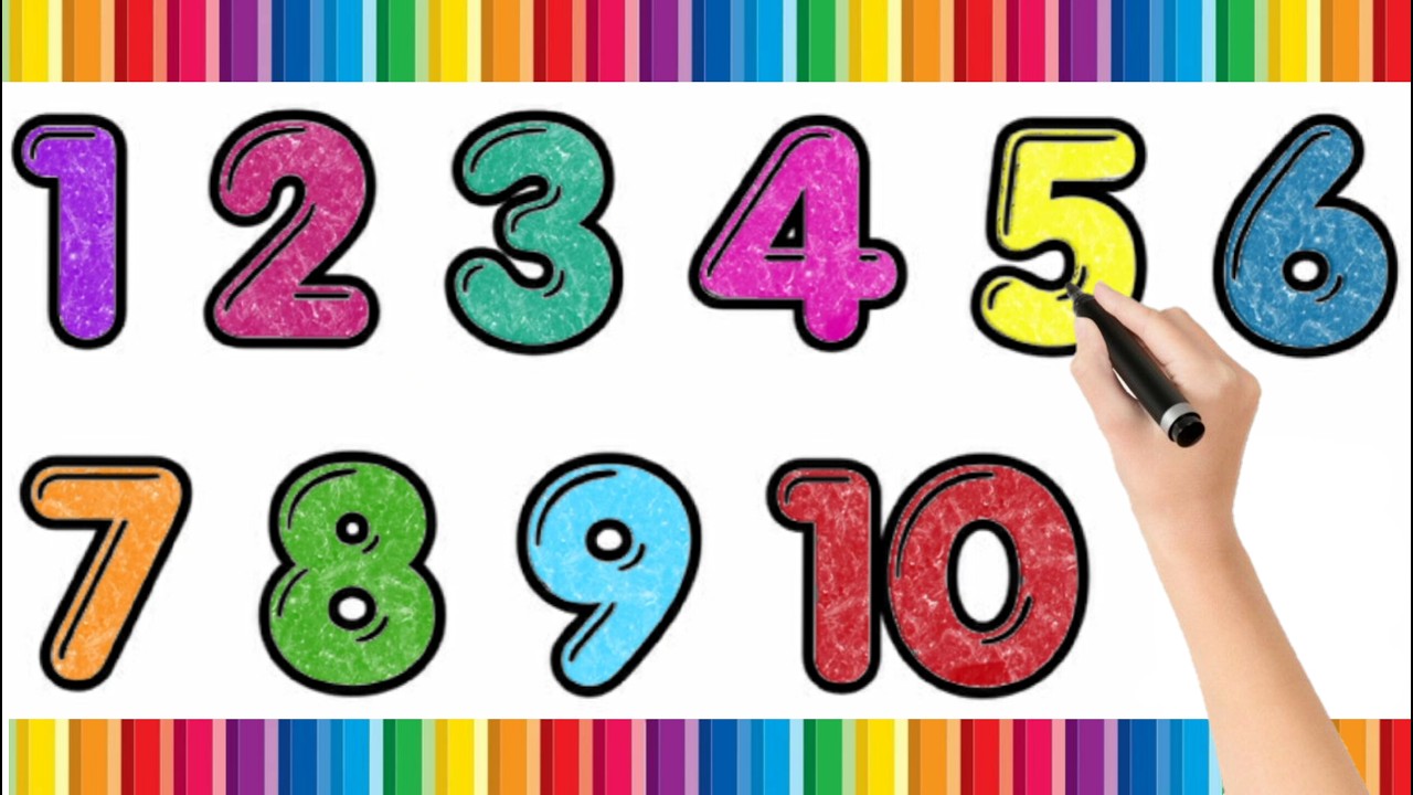 Learn and color 123 with Happy brain kids learning | coloring pages for kids