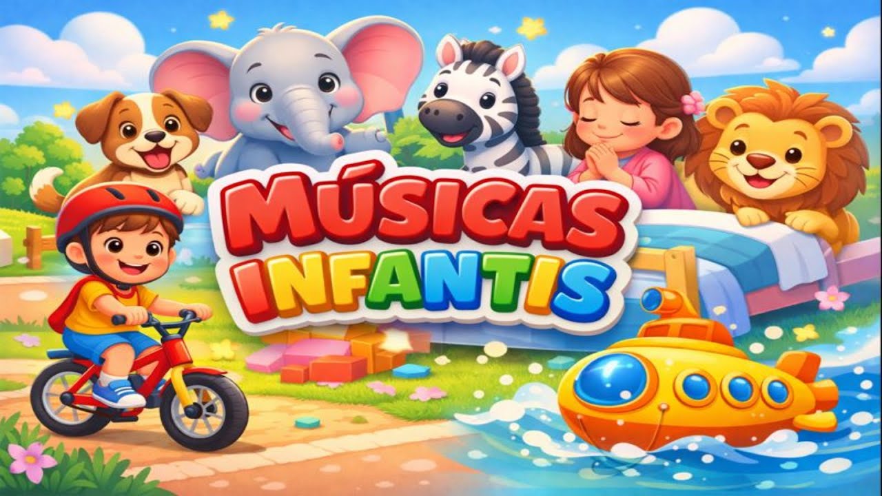 🐶🦁 ANIMAIS E TRANSPORTES PARA CRIANÇAS 🚲🐘 ORAÇÕES INFANTIS E BRINCADEIRAS EDUCATIVAS 🎵✨