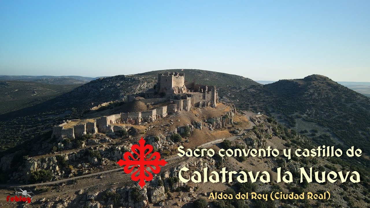Sacro Convento y castillo de Calatrava la Nueva a vista de DRON