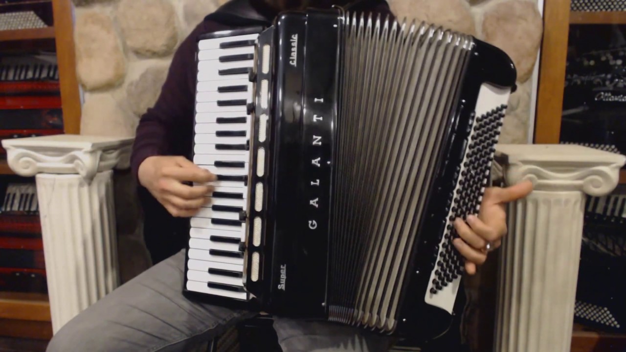3715 - Black Galanti Super Classic Piano Accordion LMMH 41 120 $3999