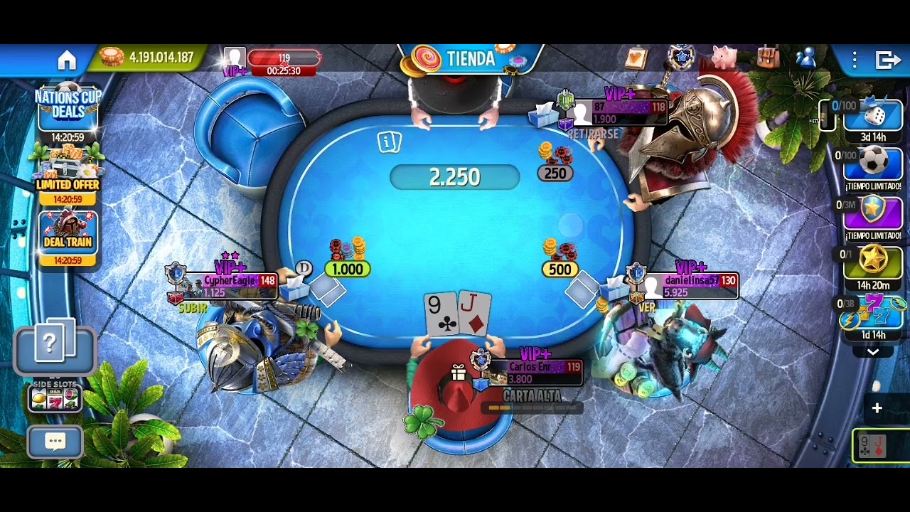 GoP3 Gobernador del poker 3, sit and go de 100M como ganar 1&deg;parte.