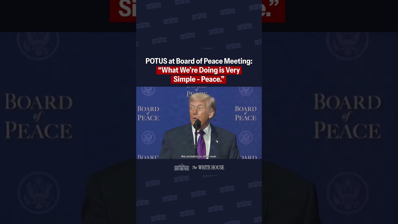 President Trump delivers remarks at the inaugural Board of Peace meeting 🕊️🇺🇸