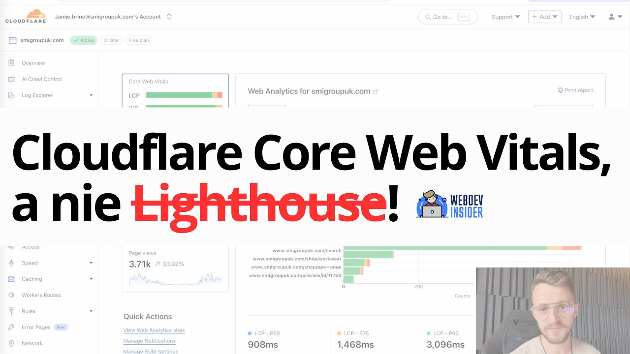 Cloudflare Core Web Vitals, a nie Lighthouse! / Web Performance w 2 minuty 🚀