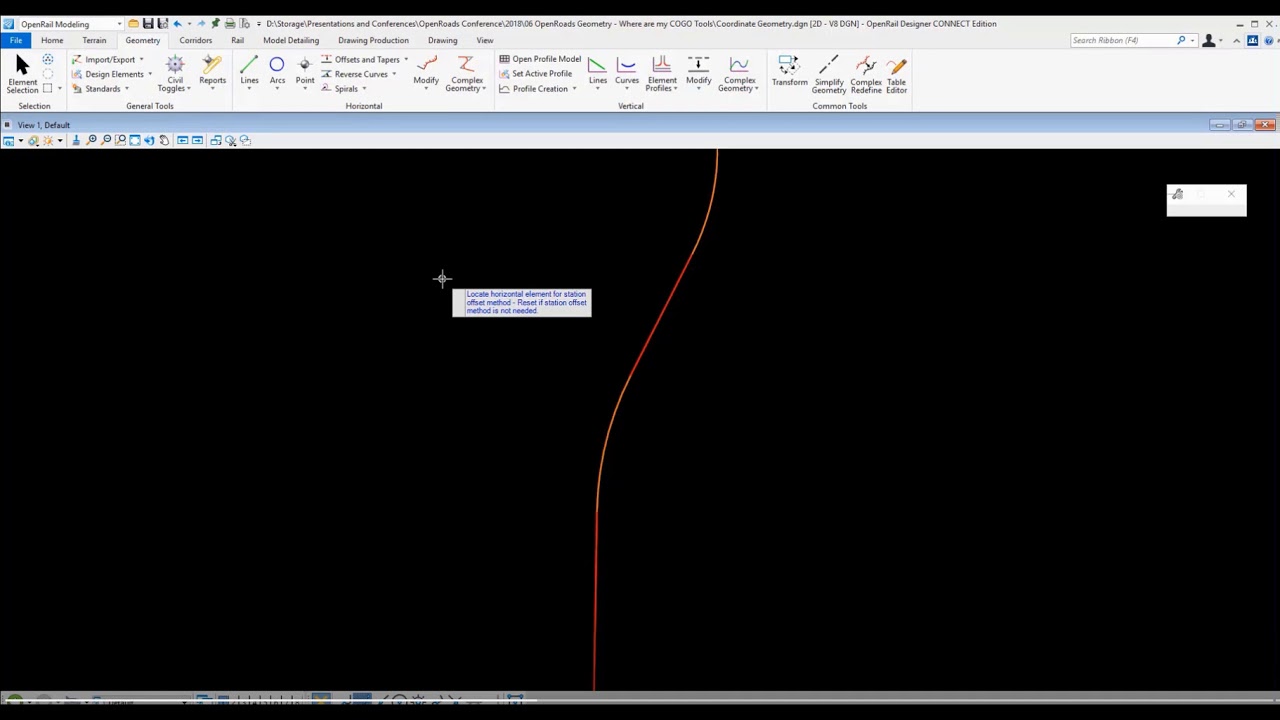Import Horizontal Points from ASCII File in OpenRoads Designer