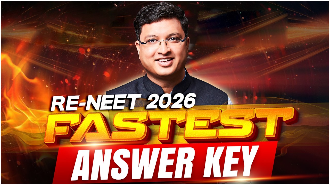 RE-NEET 2026 FASTEST ANSWER KEY LIVE 🔥 || NV SIR NEET #neet2026 #nvsir