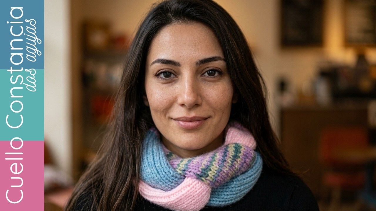 &iexcl;Cuello Trenzado: Perfecto para principiantes a  Dos Agujas! 🧶