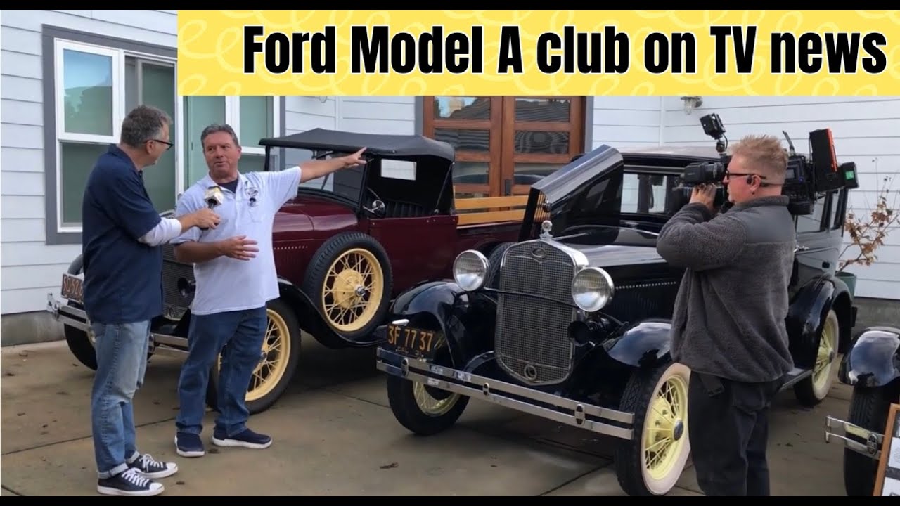Ford Model A club featured on TV morning news program. Les Andrews is a TV star! Capitol A's