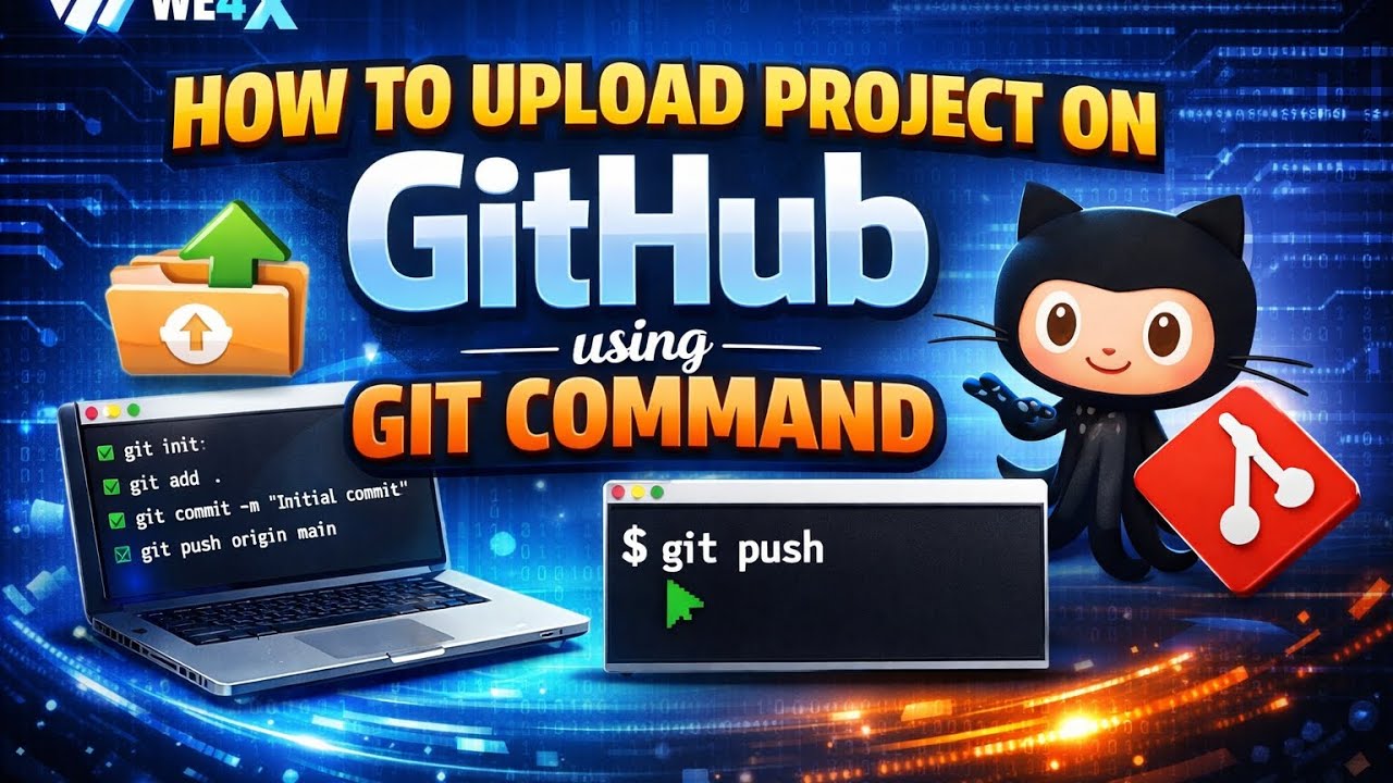 How to Deploy Your project on GitHub using Git command by Pranshu Batham | We4X | 