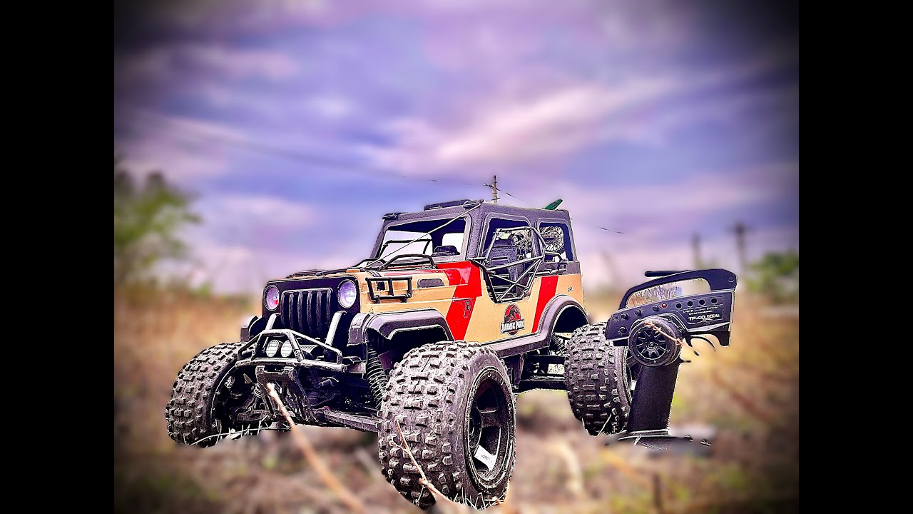 Jurassic Park Custom RC Jeep #rcjeepwrangler #rcjeep4x4offroad #rcjeep #jurassicworld #jurassicpark 