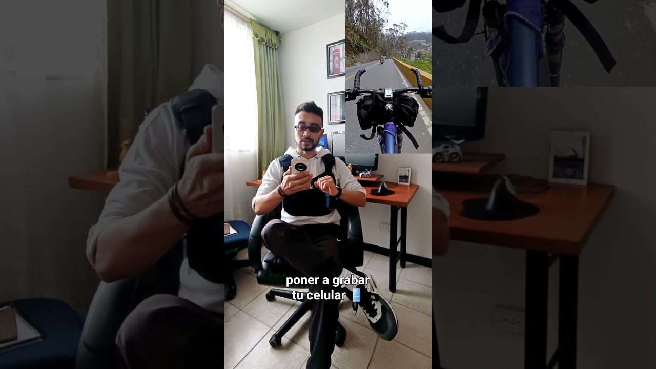 Pechera Porta Celular para grabar en Moto🏍️ciclismo🚴ROLINC #celular #deporte #creaciondecontenido