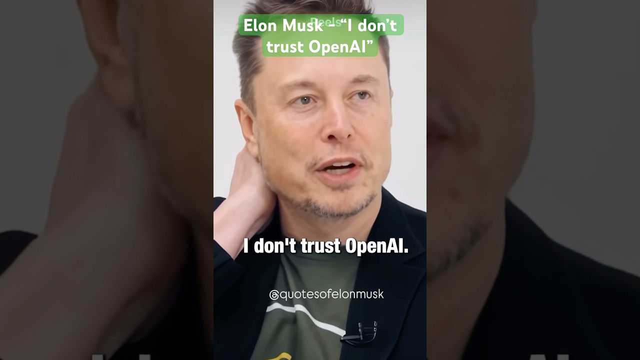 Elon Musk - &ldquo;I don&rsquo;t trust OpenAI&rdquo; #ai #tech #business #crypto