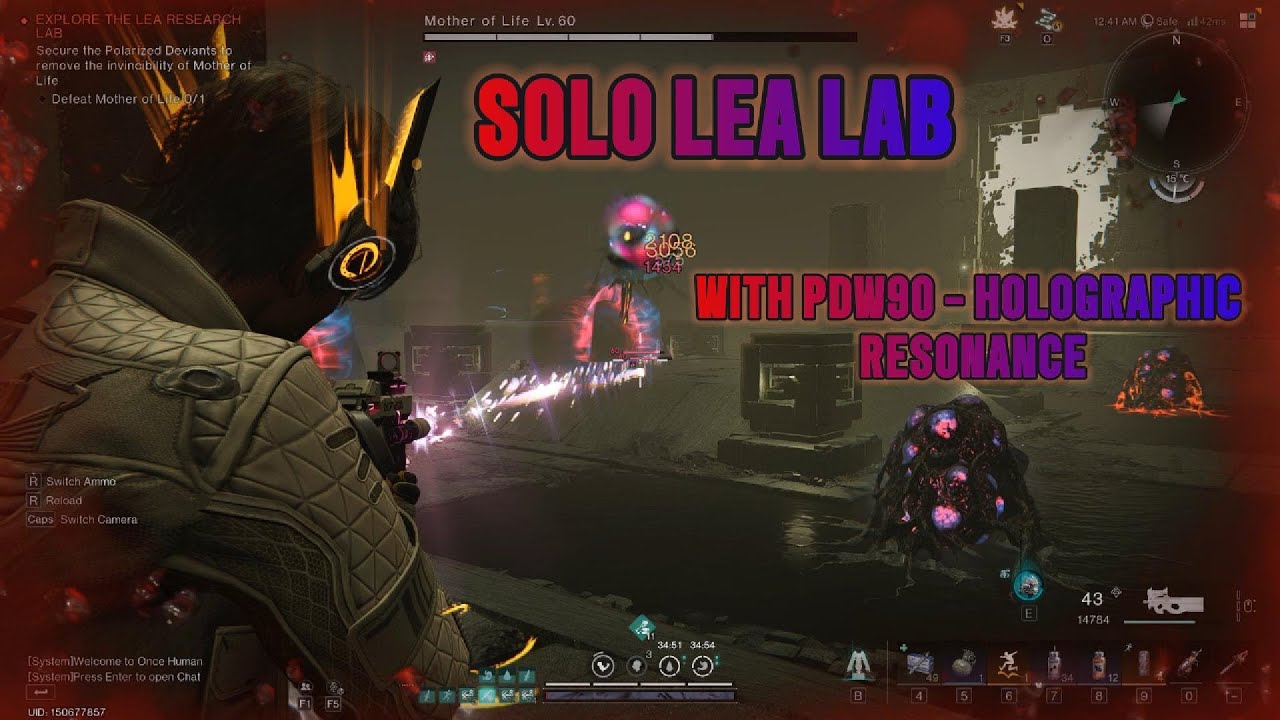 Once Human SOLO LEA LAB WITH PDW90 HOLOGRAPHIC RESONANCE!!! #oncehuman