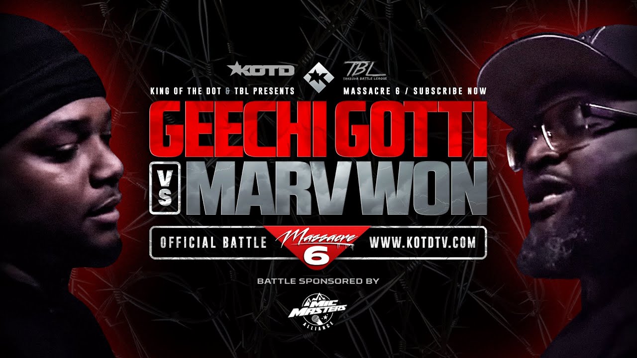 GEECHI GOTTI vs MARV WON - KOTD x TBL - Co-Hosted By MURDA MOOK