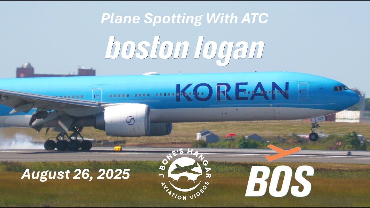 Plane Spotting Boston Logan Airport BOS With ATC 30 Minutes Nonstop Action