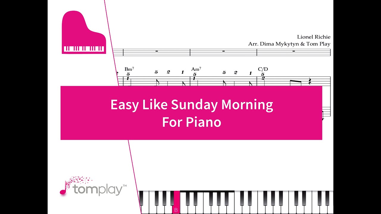 Easy (Like Sunday Morning) for Piano by the Commodores